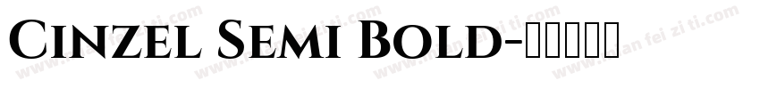 Cinzel Semi Bold字体转换